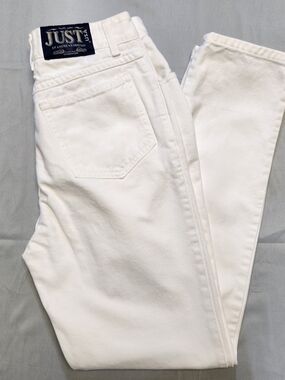 Vintage JUST USA Jeans High Waist Tapered 80s 90s Sz 11 Waist 28x30 Made USA Y2K